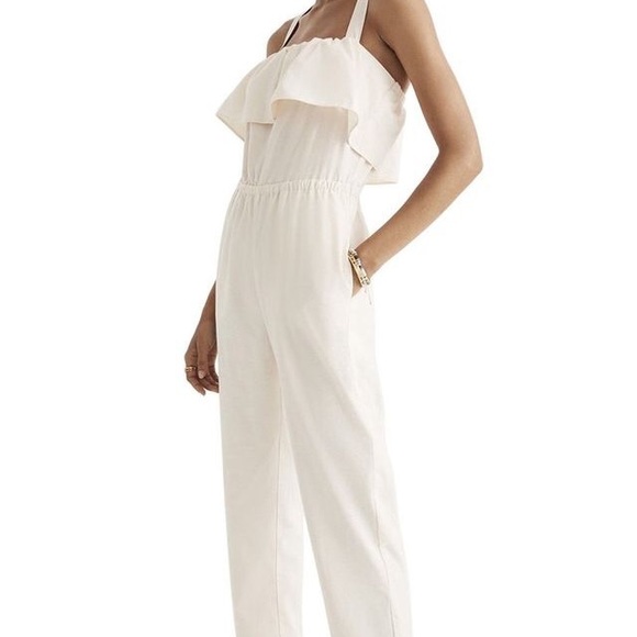 Madewell Pants - Madewell apron ruffle jumpsuit NWT